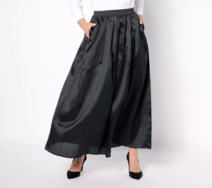 Joan Rivers Classics Collection Regular Red Carpet Pull On Maxi Skirt Black L Ne - Picture 1 of 1