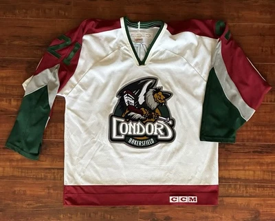 Camiseta deportiva de hockey CCM bordada oficial de Bakersfield Condors talla L rara de colección Foto 1 de 4
