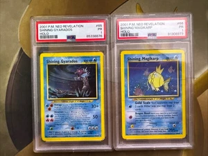 Shining Gyarados and Shining Magikarp PSA 1 SET Neo Revelation - Picture 1 of 10