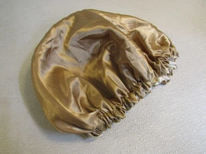 Designer Bag Gold/Cream Stretchy Drawstring Silky Reversible - Picture 1 of 8