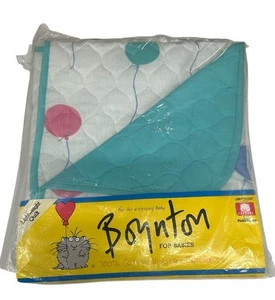 Vintage Sandra Boynton Baby Quilt Balloons Gender Neutral Crib Blanket New 36x45 - Picture 1 of 5
