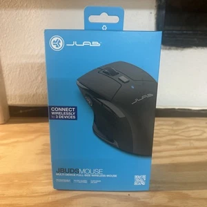 JLab JBuds 2.4G Wireless, Bluetooth Vertical Ergonomic Optical Mouse, Black - Picture 1 of 1
