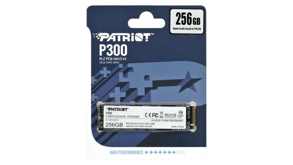  SSD Patriot P300 M.2 PCI-Ex4 NVMe 256 GB 1,7 GB/s MEMORIA PATRIOT Foto 1 de 1