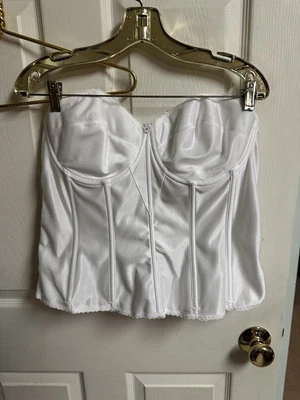 Dominique Intimate 服装紧身胸衣长线无肩带文胸紧身胸衣尺寸 42c 新娘 — 第 1/4 张图片