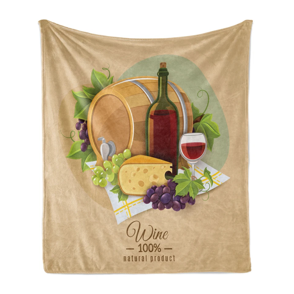 Traube Weich Flanell Fleece Decke Wein Natural Product Picknick - Bild 1 von 1