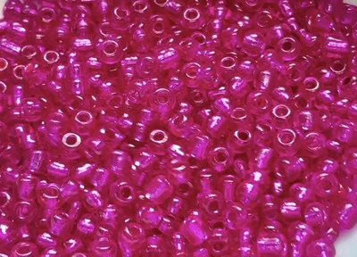 500 pcs, 3 mm glass transparent beads Rose Red New - Image 1 of 2