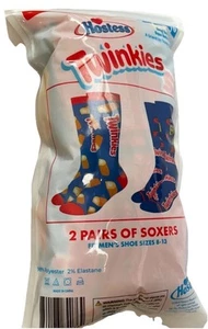 NEW Hostess Twinkies Collector Retro Swag SOXERS Size 8-13 (2PAIR) Vintage Socks - Picture 1 of 8