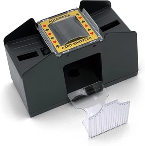 4 Deck Automatic Card Shuffler Machine - Black - Picture 1 of 6