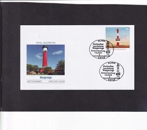 Germany 2018 Wangerooge Lighthouse coil stamp First Day Card Bonn special h/s - Picture 1 of 1