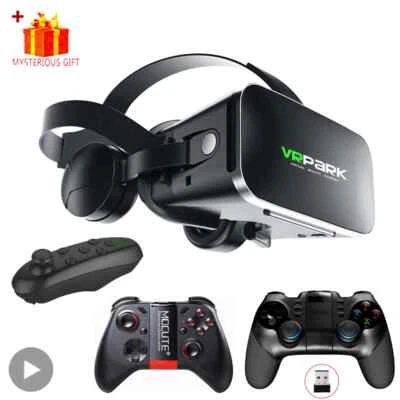 Virtual Reality VR Glasses 3D Headset Bluetooth Smart Phone Helmet Goggles - Image 1 of 4