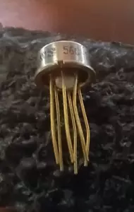 Amplificador de RF National Semiconductor 56C-1-1(UA703) I.C./DE LOTE ANTIGUO/TO-99 con cables dorados - Imagen 1 de 3