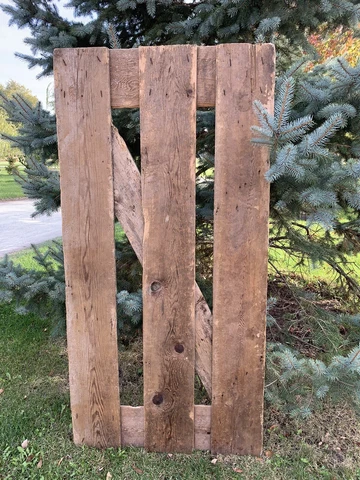Antique Vintage Wood Barn Door Cover