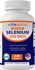 Vitamatic Yeast Free Selenium 200mcg - 240 Tablets - Picture 1 of 5