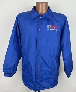 Giacca Coach vintage anni 90 M Dover Downs Delaware blu cobalto nylon ricamato - Foto 1 di 12