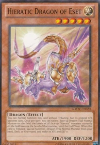 YUGIOH CARD HIERATIC DRAGON OF ESET GAOV-EN020 - Picture 1 of 1