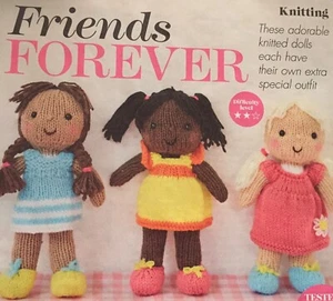 3 X Knitted Dolls And Outfits Knitting Pattern - Bild 1 von 1