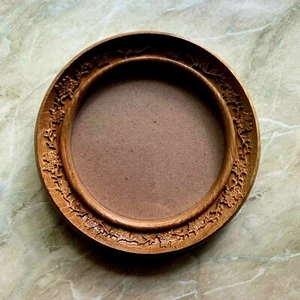 Round Photo Frame Wall Mounted Picture Home Decor Frame Solid Wood Сarved - Picture 1 of 12