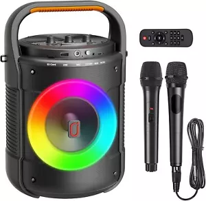Bluetooth Speaker Set HD Stereo+2 Microphone Support REC/AUX/TF Card/USB Connect - Picture 1 of 15