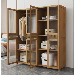 Drehtürenschrank Kleiderschrank Mehrzweckschrank mit 4 Türig Hochschrank 120cm - Bild 1 von 8