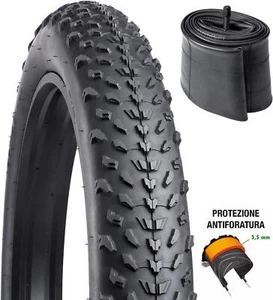 COPERTONE FAT BIKE TASSELLATO 20 X 4.0 ANTIFORATURA + CAMERA D'ARIA - Foto 1 di 5