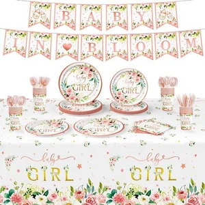 170 Pcs Baby Shower Decorations for Girl Baby Girl Baby Shower Decorations Flora - Picture 1 of 2