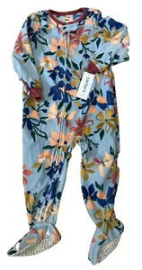 Carter's Toddler Girls Fleece Footie Pajamas, Blue Floral, Size 2T - Picture 1 of 1