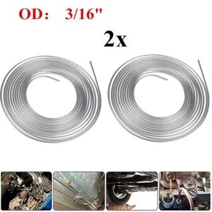 2PCS X 25ft Steel Tube Roll Universal Performance Brake Line Kit with Fittings - Bild 1 von 11