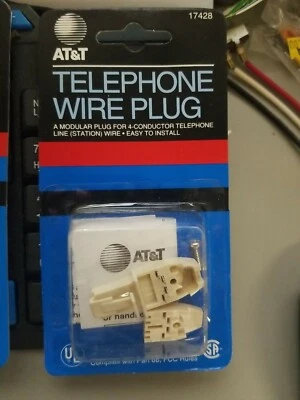 (3) pack lot Telephone Wire Plug RJ11 4 Wire Adapter male jack 17428 Add line - Image 1 of 2