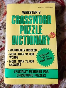 Webster's Crossword Puzzle Dictionary 1989 - Picture 1 of 2