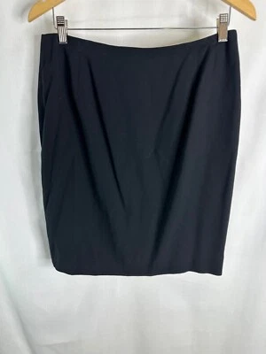 Vintage Donna Karan Black 100% Wool Pencil Skirt Sz 14 R0 - Image 1 of 4