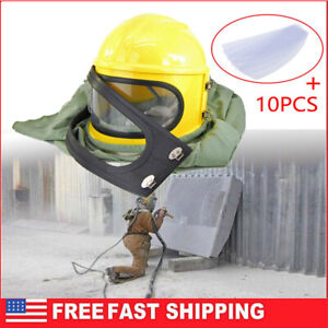 Safe Sandblast Helmet Blast Hood Protector Cloak Sand Len AIR for Sandblasting