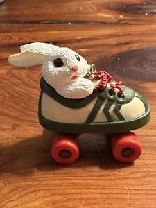 1984 Hallmark ROLLER SKATING RABBIT ornament - Picture 1 of 6