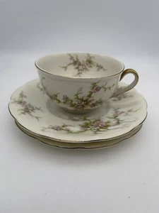 THREE Theodore Haviland Rosalinde Bread Plates -America 2 Bread Plates 1 Tea Cup - Picture 1 of 7