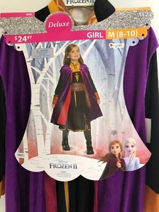 Halloween Dress Up Disney Frozen II Anna Deluxe  Costume Girls Medium 8-10 GY - Picture 1 of 7