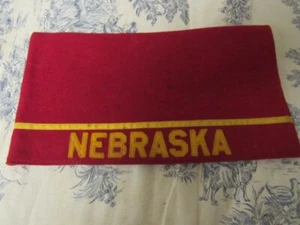 Vtg. WWII US Homefront American Legion ? Red Felt "Nebraska" Garrison Style Hat - Picture 1 of 6