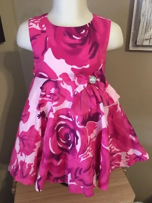 Savannah Baby Girls Floral Sleeveless 2 Piece Summer Dress with Bloomers  Sz 12M - Image 1 of 4