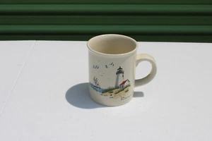 Taza de café faro/velero vintage tema playa abajo Esat artesanías - Imagen 1 de 5