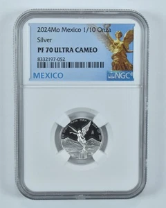 2024 Mo Mexico 1/10 Onza Silver Libertad PF70 UCAM NGC Mexico Label *4024 - Picture 1 of 5