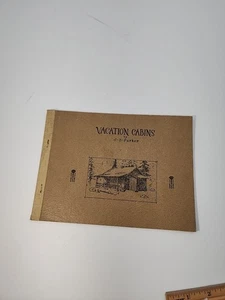 Vintage Art Deco 1935 Vacation Cabin illustrated floor plans staple bound book - Picture 1 of 20