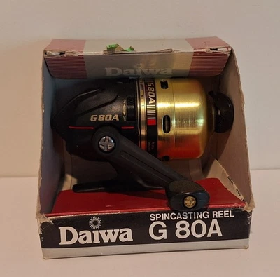 Vintage Daiwa G80A Spincasting Fishing Reel w/ Box & Paperwork  - Image 1 of 4