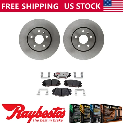 Kit de rotores de freno delanteros y pastillas de freno híbridas Raybestos para Buick Allure 2010 Foto 1 de 4