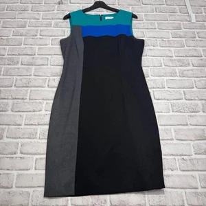 Calvin Klein Colourblock Shift Sleeveless Dress Office Women's Size 10 - Bild 1 von 8