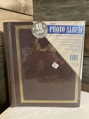Álbum de fotos de colección Kleer VU autoadhesivo retro clásico marrón 9,5" x 11" sellado Foto 1 de 3
