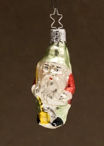 De colección Inge Glas Enano o Elfo con Pala Bastón Vidrio Adorno de Navidad con Alemania - Imagen 1 de 11