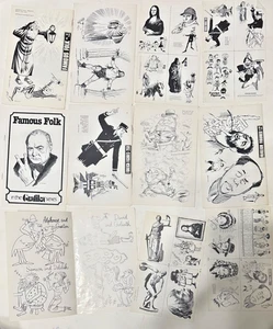 ANUNCIO CLIP ART VINTAGE DE GENTE FAMOSA DEL PUEBLO - Imagen 1 de 3