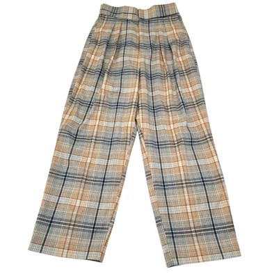 Pantalones cortos plisados a cuadros multicolores para mujer Urban Outfitters tiro alto M nuevos con etiquetas Foto 1 de 4