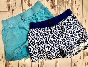 The Children's Place Set Of TWO Cotton Short Shorts Elastic Waist Girl’s Size 8 - Picture 1 of 7