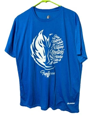 Camisa Dallas Mavericks 2016 SGA Ronda 1 Playoffs Talla XL - Nowitzki & Williams Foto 1 de 4