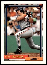 1992 Topps Pete Incaviglia Baseball Card Detroit Tigers #679
