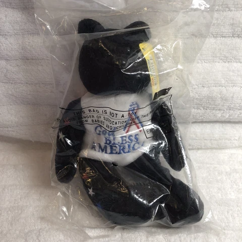 Collectable Dale Earnhardt #3 God Bless America Bear Unopened Still In Bag Cover